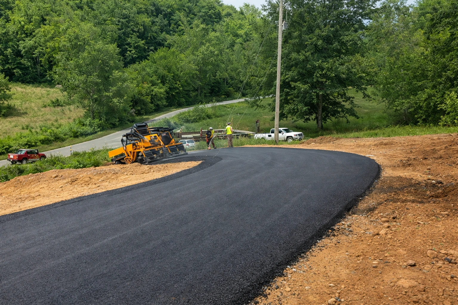 Asphalt driveway paving project in Middle Tennessee