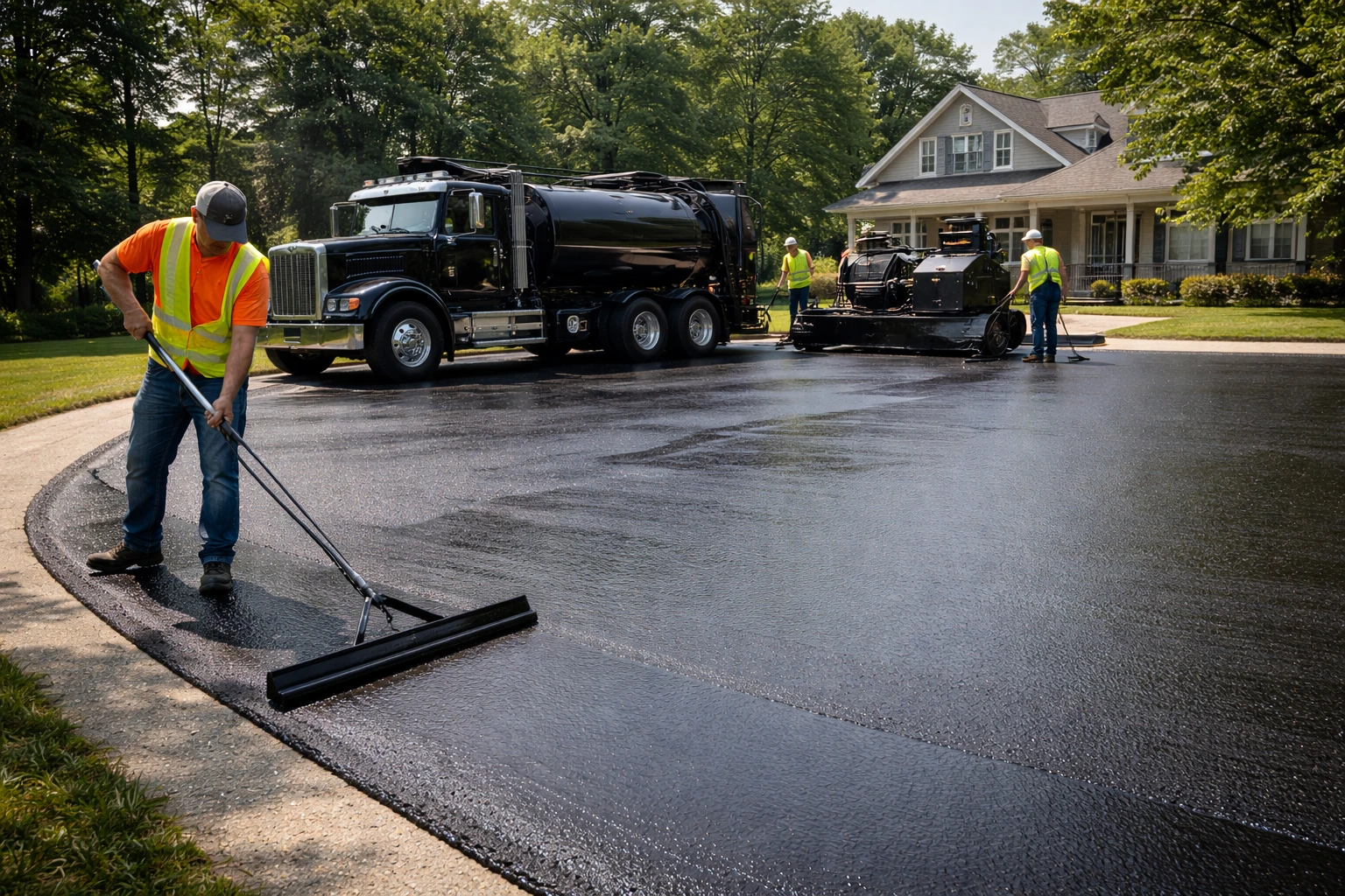 Asphalt sealcoating in Columbia Tennessee