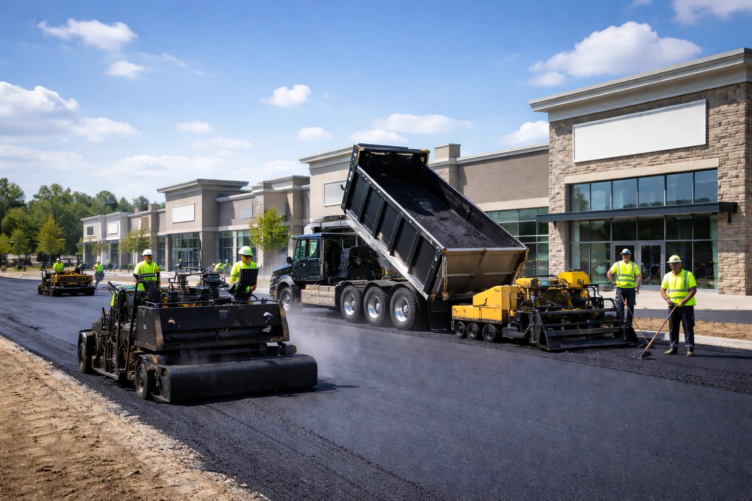 Parking lot paving in Columbia Tennessee by J&J Asphalt