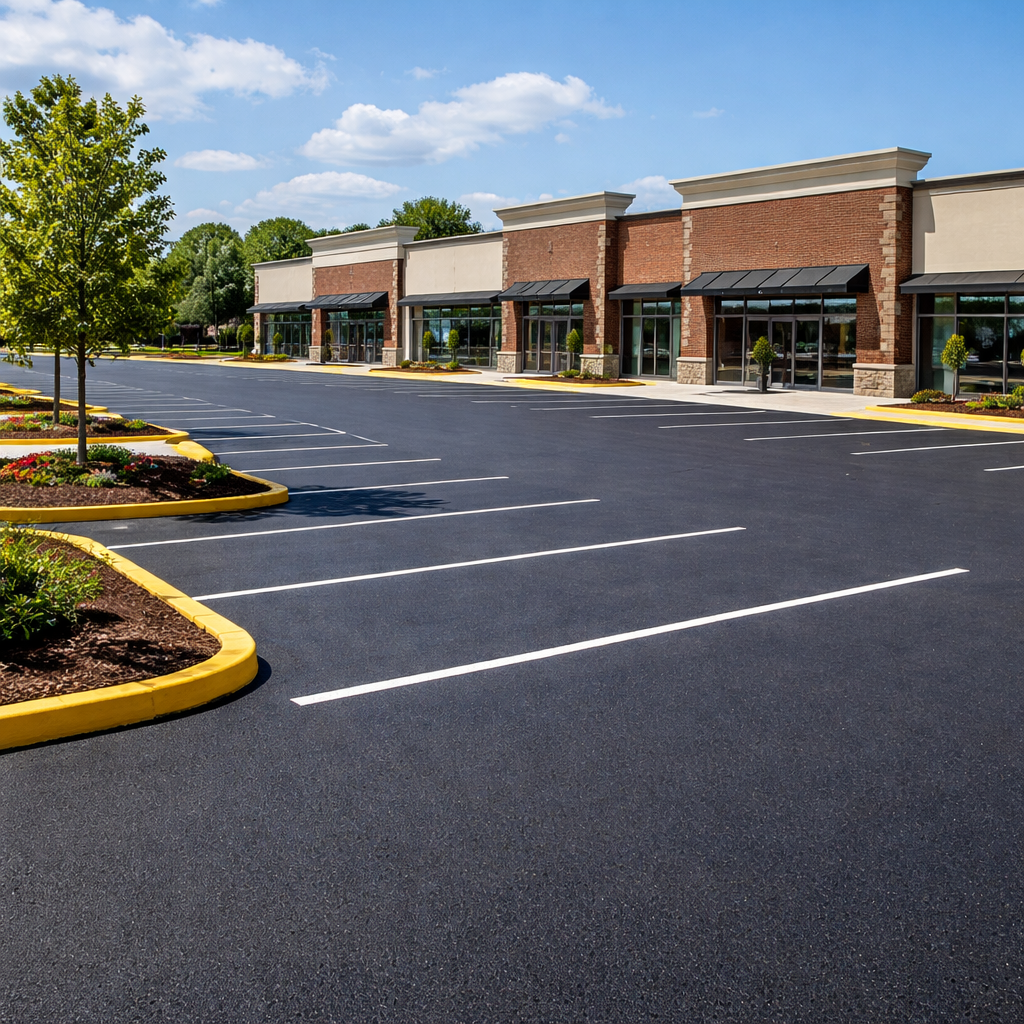 Commercial asphalt parking lot paving in Columbia Tennessee
